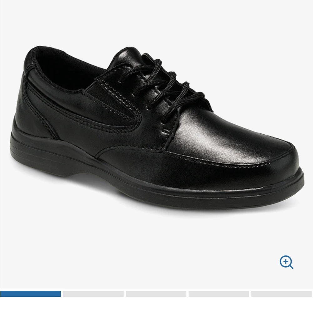 Boys Hush Puppies 2W black dress shoes
